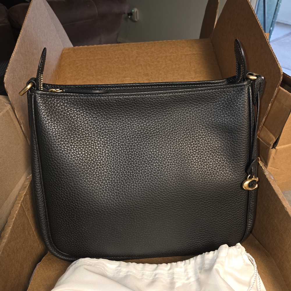 Coach Black Leather Cary Shoulder Bag LIKE NEW
